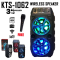 2021 New Portable Wireless Bluetooth Speaker With Mic Stereo Dual KTS-1062 Rechargeable Portable Karaoke Wireless Speaker With Free Mic KTS 1062 Wired Microphone Support USB TF FM AUX Function